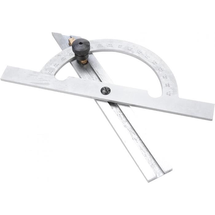 Rapporteur D'angle 7 Pouces En Aluminium – Outil De Mesure, 18x18x2 Cm, 130 G