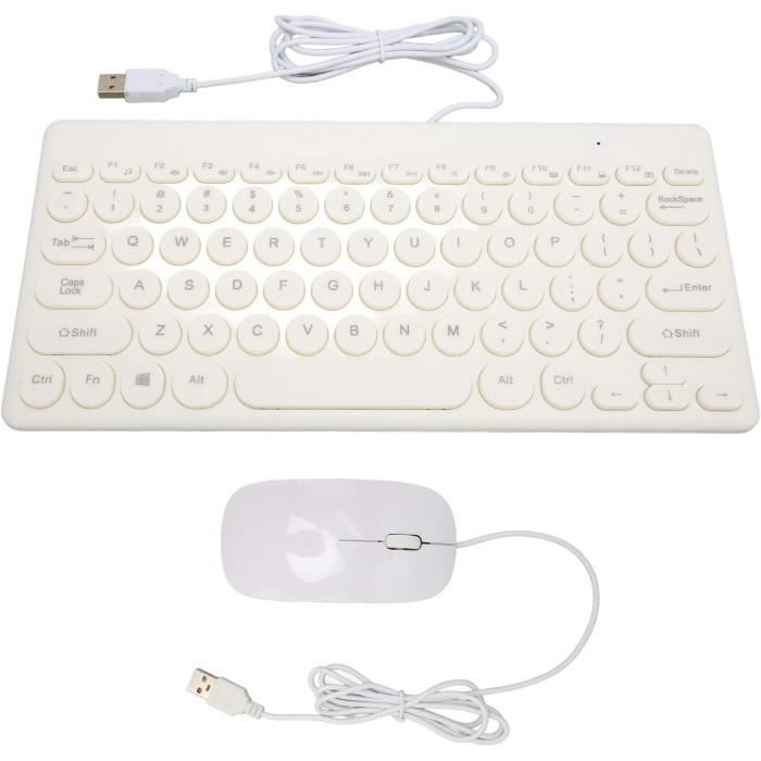 Combo Clavier Et Souris Sans Fil Ergonomique AZERTY Français - Repose-Poignet, Support Téléphone, Silencieux - Pour PC, Windows