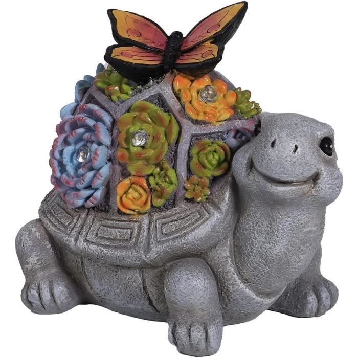 Tortue Solaire Jardin Extérieur Décoration Statue de Tortue