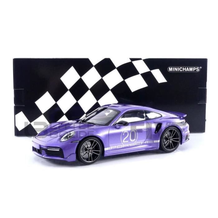 Voiture Miniature de Collection - MINICHAMPS 1/18 - PORSCHE 911 (992) Turbo S Coupe Sport Design - 2021 - Purple - 155069174