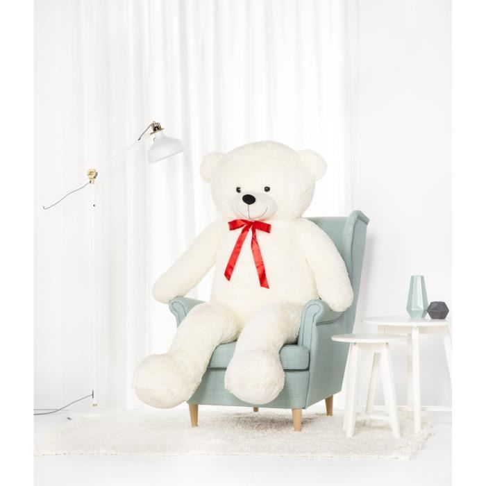 Peluche géante nounours YUNNASI - 130cm - Marron clair - Cdiscount