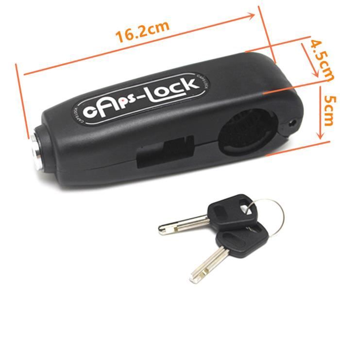 UWITGO Serrure de Guidon de Moto en Aluminium Antivol Grip Lock Poignée Antivol Serrure Serrure de Sécurité pour Motos Scooters Cyclomoteurs Verrou de Frein pour Moto VTT