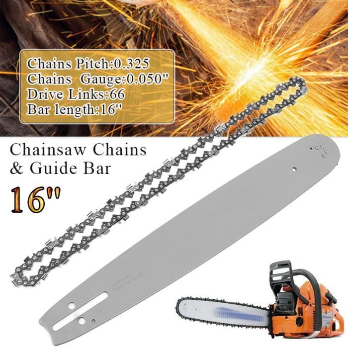 Barre De Guidage 45,7 Cm + Chaîne 0,8 Cm Pour Tronçonneuse - Calibre 72DL, Compatible 62CC 58CC 52CC, Pour Modèles Chinois 4500, 5200, Etc.