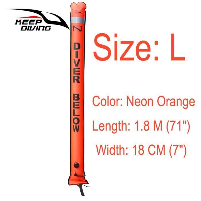 Bouée De Signalisation Pour Plongée - Tube Gonflable En Nylon Et TPU - Soupape Bec De Canard - Longueur 1,2 M Ou 1,5 M - 11