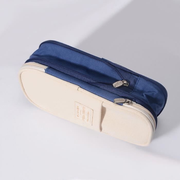 Boîte à Crayons Métallique Rectangulaire - Étui Simple Gris 20.5x6x2 Cm - Fournitures Scolaires, Bureau - 12