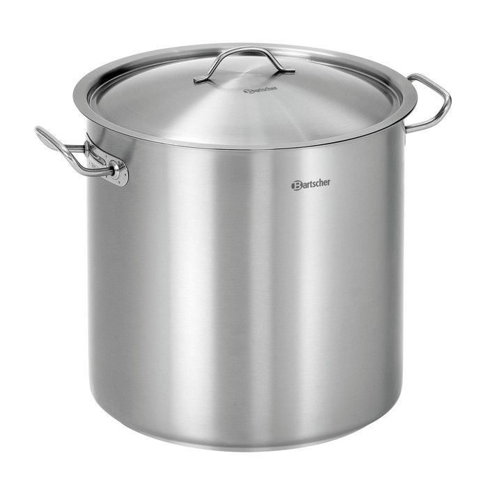 HUSPOO Marmite 100L Acier Inoxydable Avec Couvercle Et Panier - Induction Gaz Commercial
