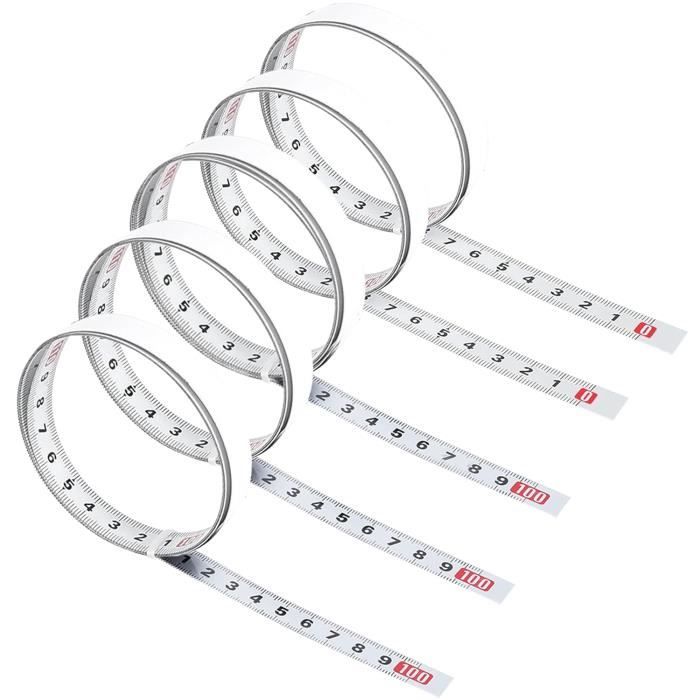 Lot De 10 Rubans Adhésifs De Mesure 50 Cm - Graduations Métriques, PVC Transparent - Pour établi, Scie, Machine à Coudre - Collant étanche