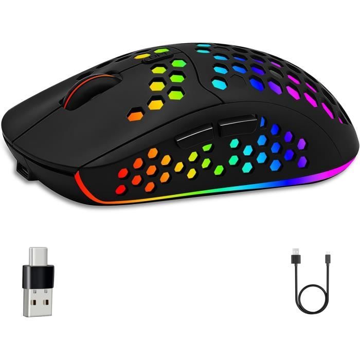 Souris Gaming Sans Fil VBESTLIFE - 10000 DPI, Triple Mode (2.4G/BT5.3/filaire) - RGB, Programmable, Légère (75g) - Rechargeable - 11