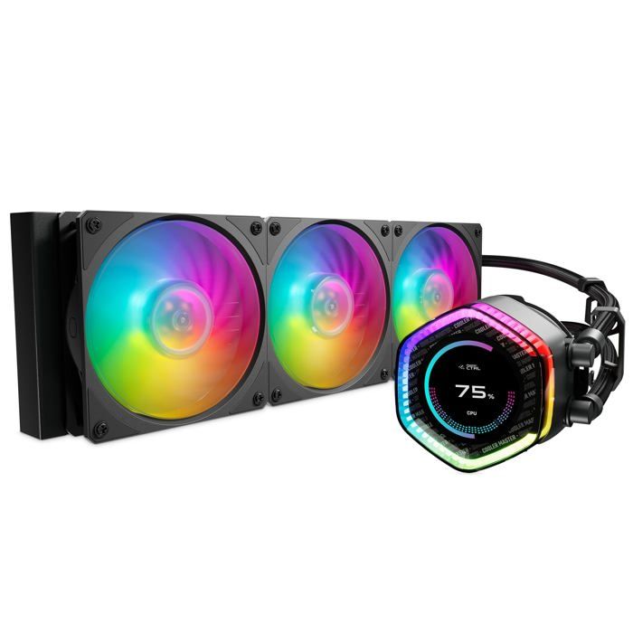 Cooler Master MasterLiquid 360 Ion Watercooler pour CPU - Écran LCD 2.1 Watercooling AIO Pompe à Double Chambre Gen X