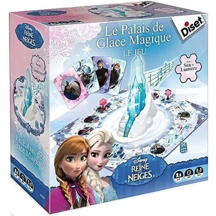 Jeu de Société - DISET - La Reine des Neiges - Le Palais de Glace Magique - Pour Enfant à partir de 4 ans