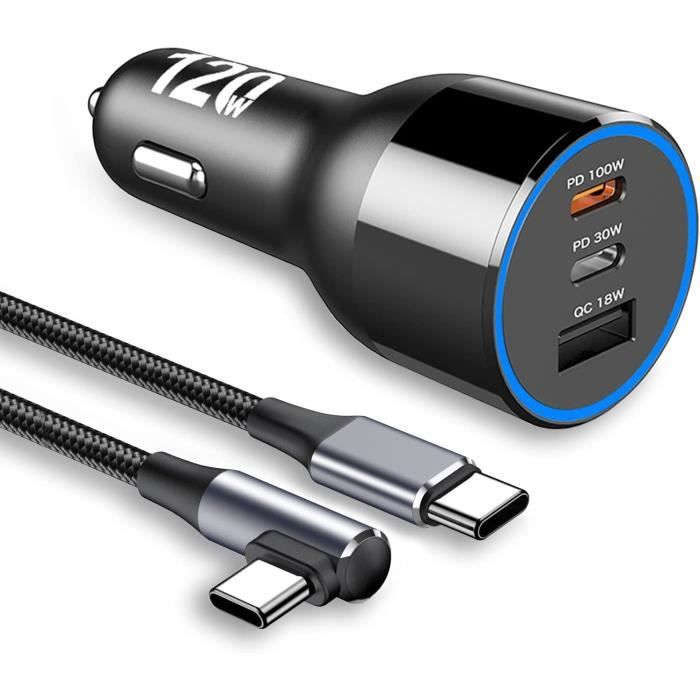 POWEE: CHARGEUR SECTEUR USB-C 45W / USB-A 18W AVEC CABLE USB-C