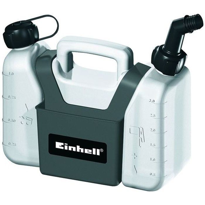 Bidon combiné - Einhell - Combi - 3 L essence - 125 L huile - Compartiment outils intégré