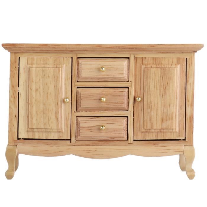Armoire Miniature Maison De Poupée 1:12 – Bois Blanc à Fleurs – Portes Magnétiques Avec 3 Cintres – Décoration Chambre/salon - 13