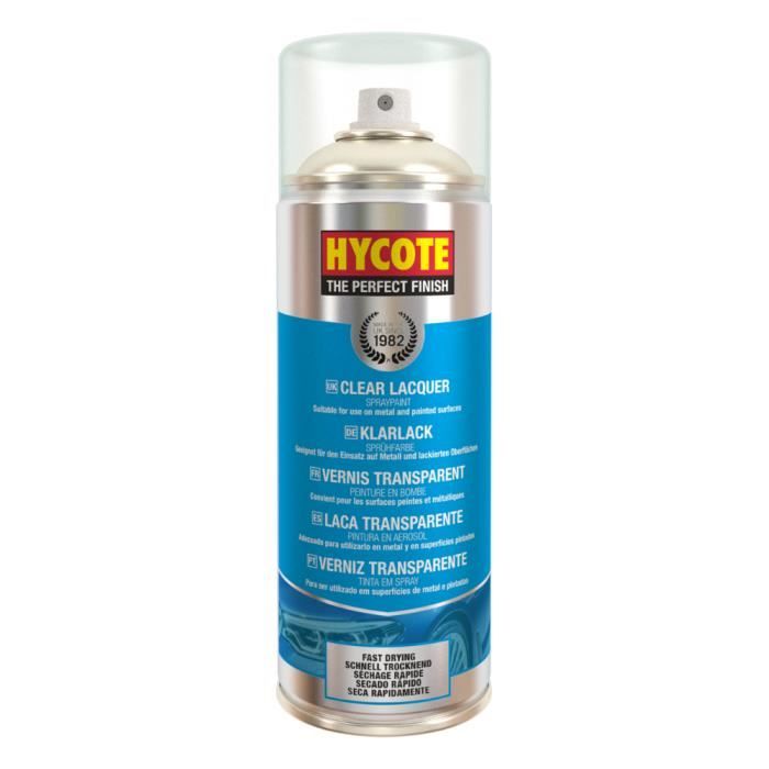 Hycote - Bombe de peinture laque Hycote - Vernis Transparent - Auto/Moto/Scooter - 400ml