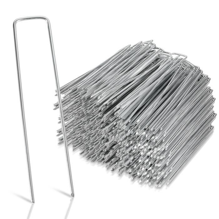250 Piquets De Fixation En U - 15 Cm - Relaxdays - Neufs
