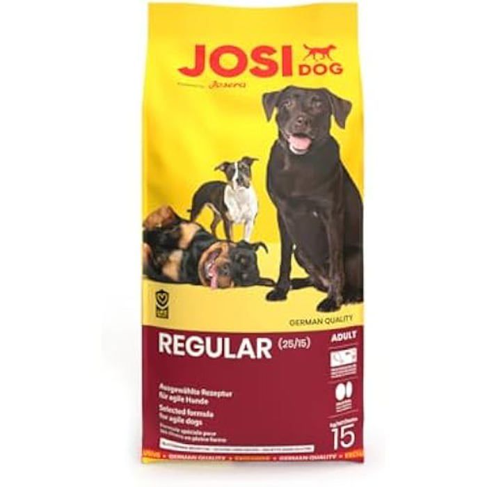 Nourriture sèche - JOSERA - JosiDog Regular - Sans Gluten - 80% Protéines Animales - Chiens Adultes Nourriture sèche - JOSERA - JosiDog Regular - Sans Gluten - 80% Protéines Animales - Chiens Adultes