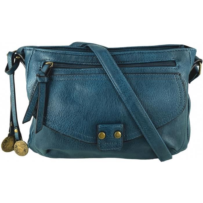 Sac bandouliere bleu petrole top