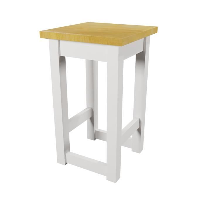 Tabouret De Bar En Hêtre Massif - 80 Cm - Noyer - Design Moderne - Capacité 100 Kg