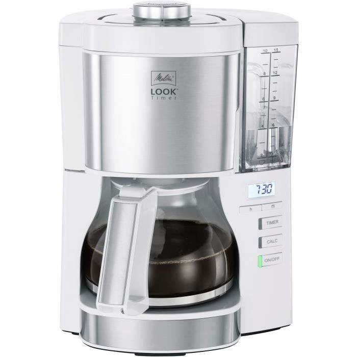 Cafetière filtre Melitta Look V Timer 1025 07 10 tasses 1080 Watts