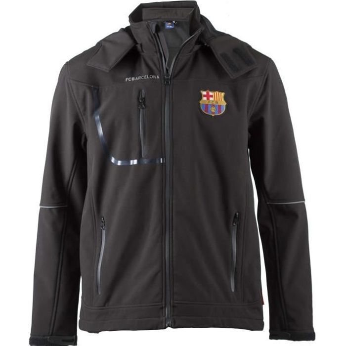 Veste softshell homme FC Barcelone - Collection officielle - Noir - Manches longues