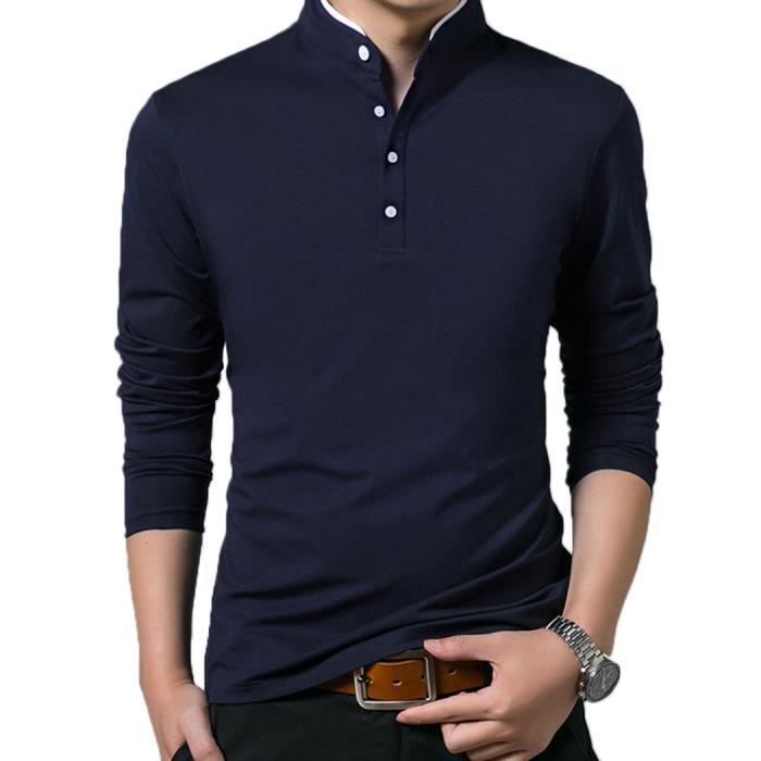 Polo col mao manche longue Clearance