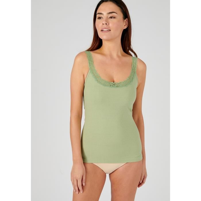 Caraco Damart D bardeur brassi re int gr e Vert Lichen Vert