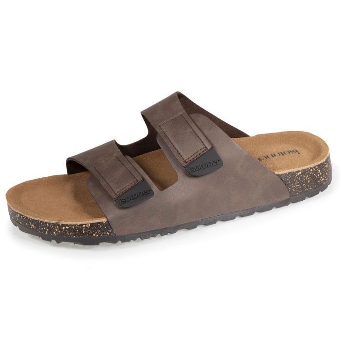 Pantoufles Mule Cuir Mules Homme Isotoner Isotoner Sandales à