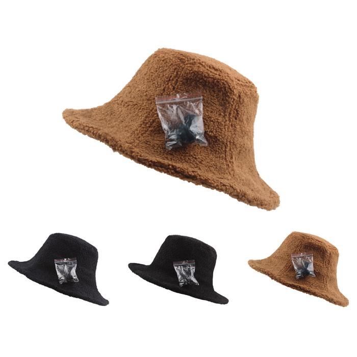 Femmes Bucket Chapeaux Literary Retro Casual Fluffy Suede chapeaux bonnet  de laine_CHAPEAU - BOB_banbando745 Café - Achat / Vente chapeau - bob -  Cdiscount