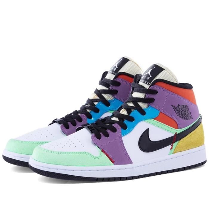 Air Jordans 1 Mid SE “Multicolor” Chaussures de Basket Air Jordans ...