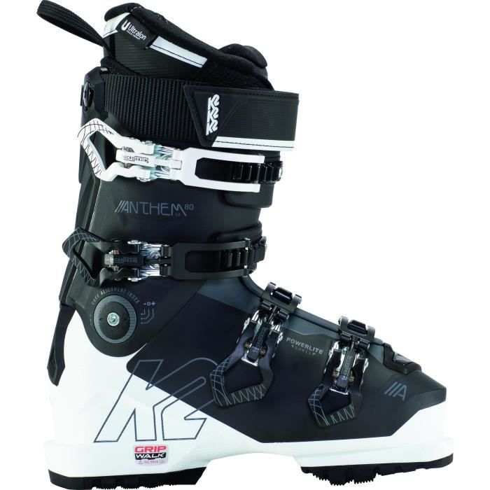 Chaussures De Ski K2 Anthem 80 Lv Gripwalk Black-white Femme