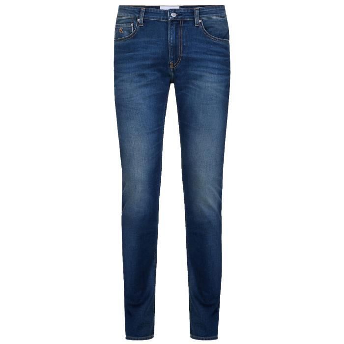 Jean Slim Homme Calvin Klein Jeans Ref 49342 Blue Bleu Achat Vente Jeans Cdiscount