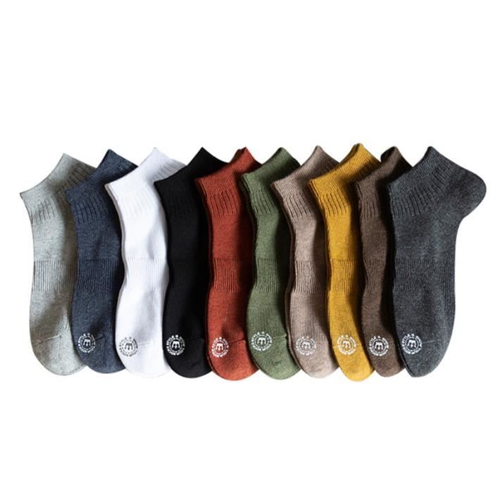 Falechay Lot De 10 Paires Chaussettes Basses Invisibles – Coton Respirant, Antidérapantes, Femme & Homme