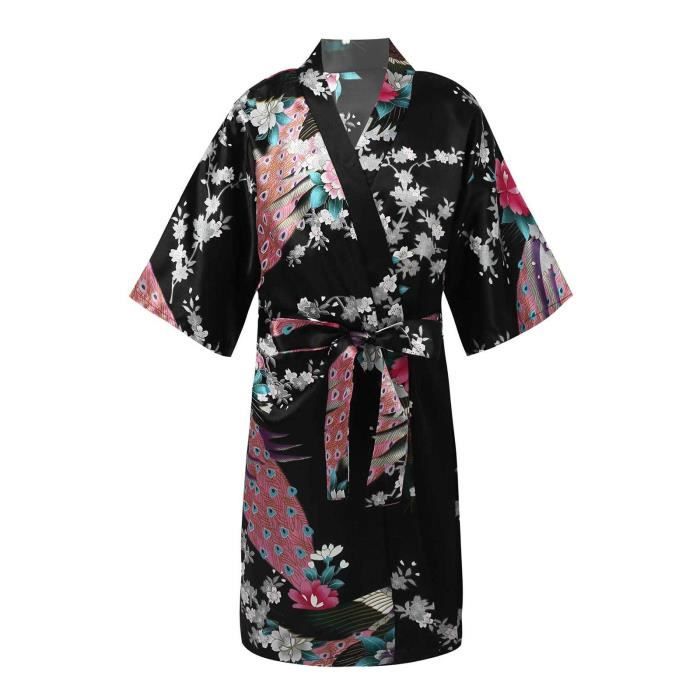 CHICTRY Enfant Fille Peignoir Imprim Paon Fleur Pyjama Robe de