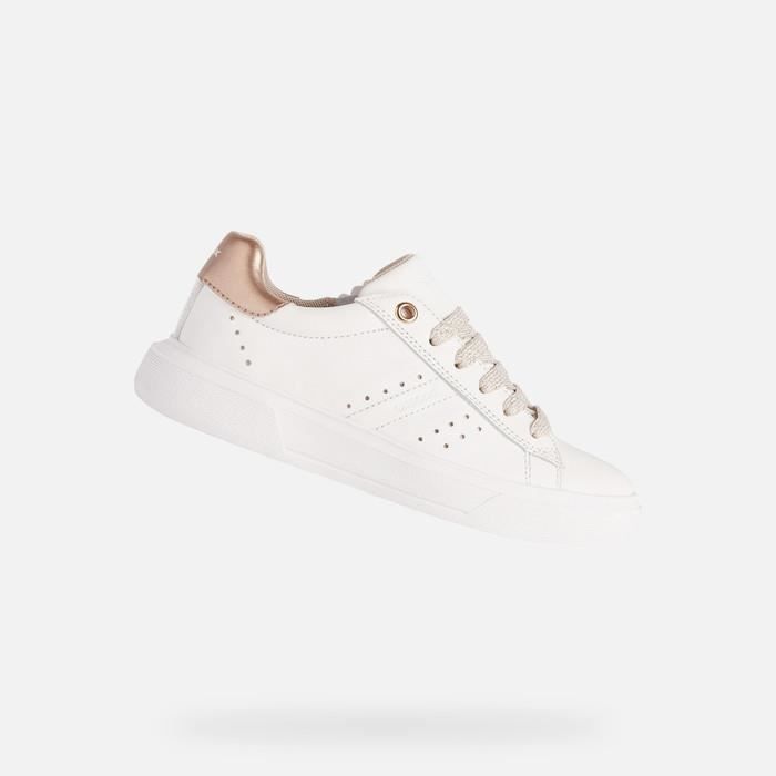 Geox Baskets J NETTUNO - GEOX - Fille - Lacets - Blanc - Cuir