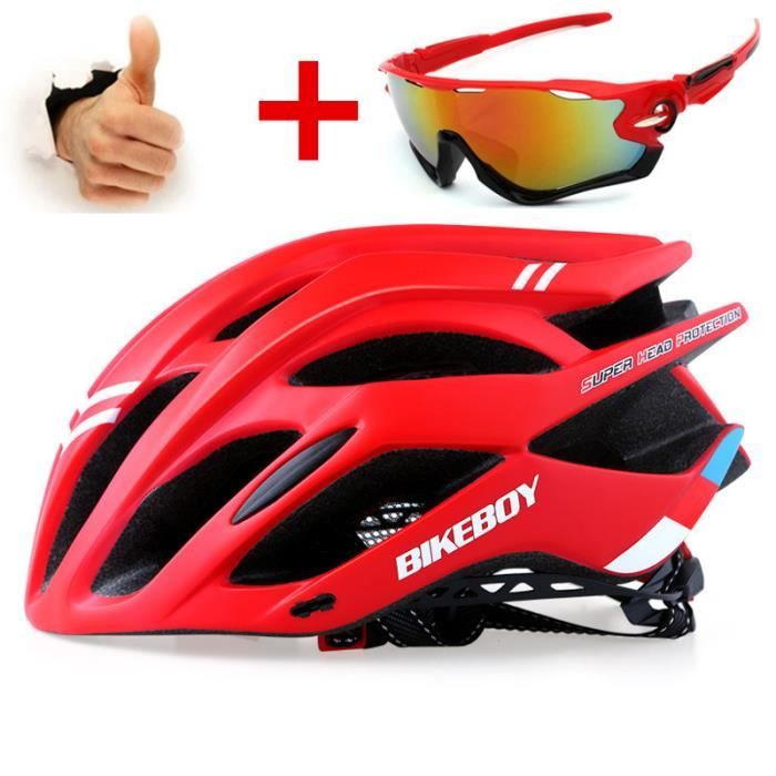 Casque de vélo,casque de vélo de route rouge, taille M , équipement de
