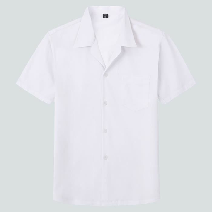 Chemise Hawaienne Homme Chemises À Manches Courtes Bouton Décontractées Chemise À Fleurs Imprimée D'Été En Lin De Plage Top Chic Blanc Fashion Col Droit