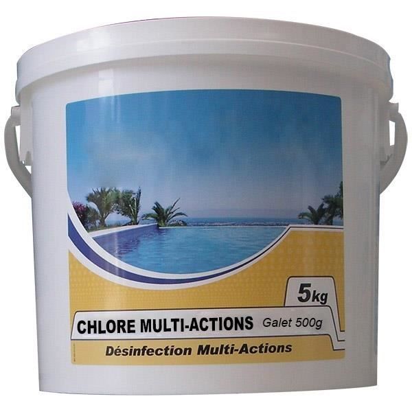 Chlore lent multi-fonctions galet 500g 5kg