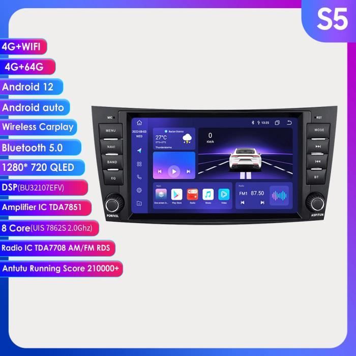 4+64G Android 2Din radio de voiture pour Mercedes Benz w211  E200/220/300/320 GLS350 W209 W463 lecteur vidéo multimédia 8GPS Stéréo -  Cdiscount Auto