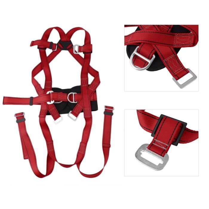 Harnais De Sécurité Yabauuop 5 Points - Harnais Toiture Et Escalade Réglable (80-150cm) Pour Hommes