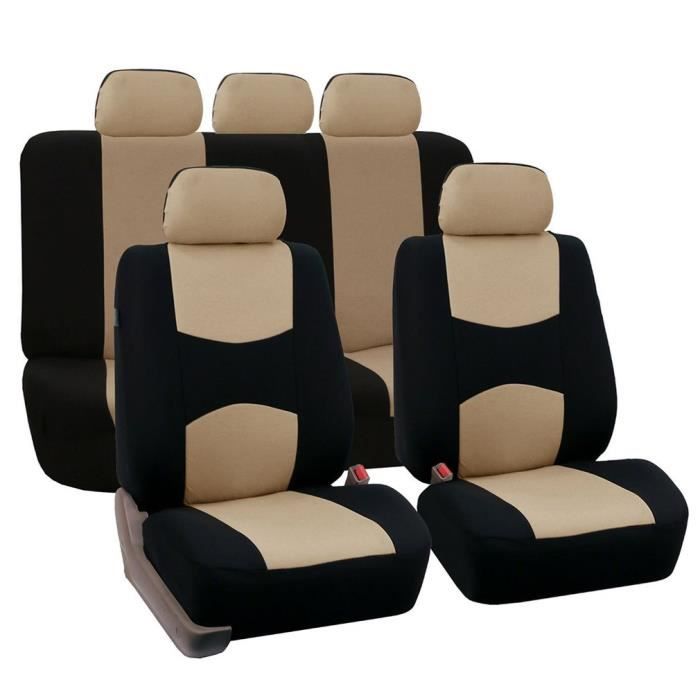 9 pcs / ensemble Housse de siège de voiture universelle coussin accessoires intérieurs de voiture protecteurs de siège