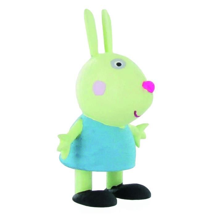 figurine rebecca lapin - peppa pig - 7 cm - personnages miniature - mixte - licences