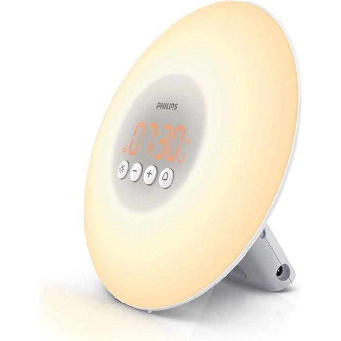 Philips - HF3500/01 - Eveil lumière SmartSleep - 10 réglages d'intensité lumineuse - Signal sonore agréable