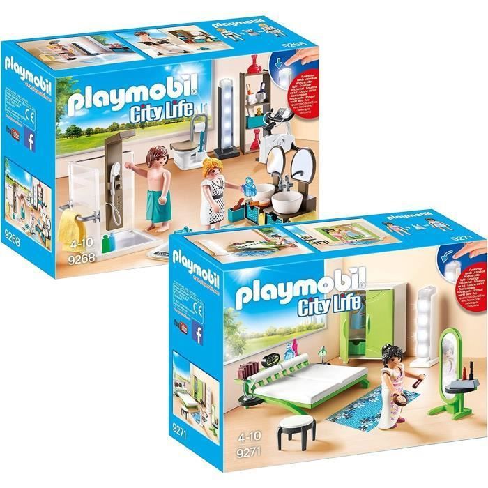 Figurine miniature Playmobil City Life – 9268+9271