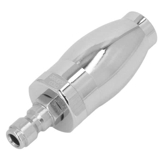 Buse Triple Pour Nettoyeur Haute Pression - Orifice 2.0, 4000 PSI Max, Connexion Rapide 1/4", Acier Inox - 10