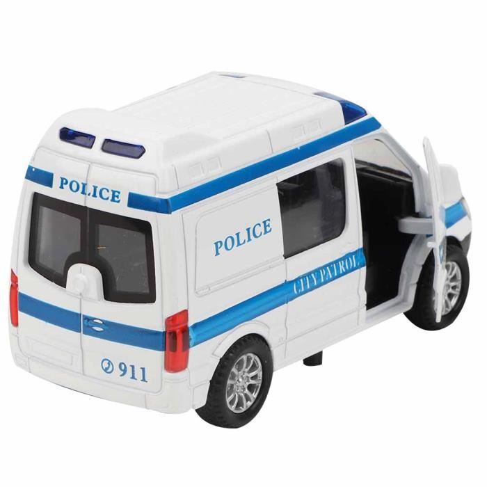 Jouet Ambulance Miniature 1:32 - Avec Son Et Lumière - Alliage - Enfant 3+ Ans - Rouge