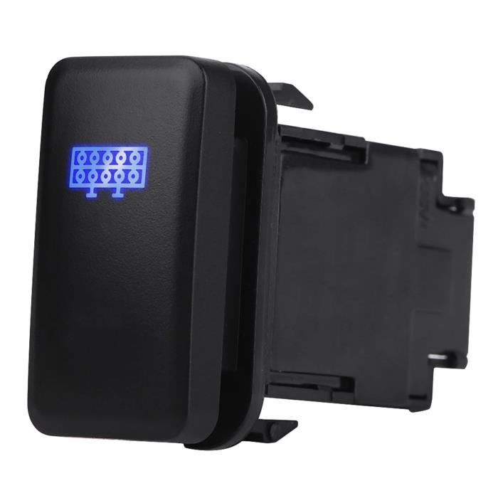 Interrupteur LED Lumineux 12V 21mm Pour Voiture - Rouge Ou Bleu - Pour Tableau De Bord
