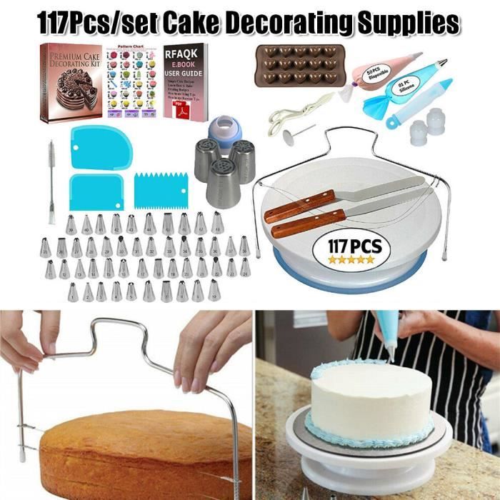 117pcs Diy Kits Pour Decoration De Gateaux Moule De Decoration De Gateau Douille Patisserie Kit Professionnel Cdiscount Maison