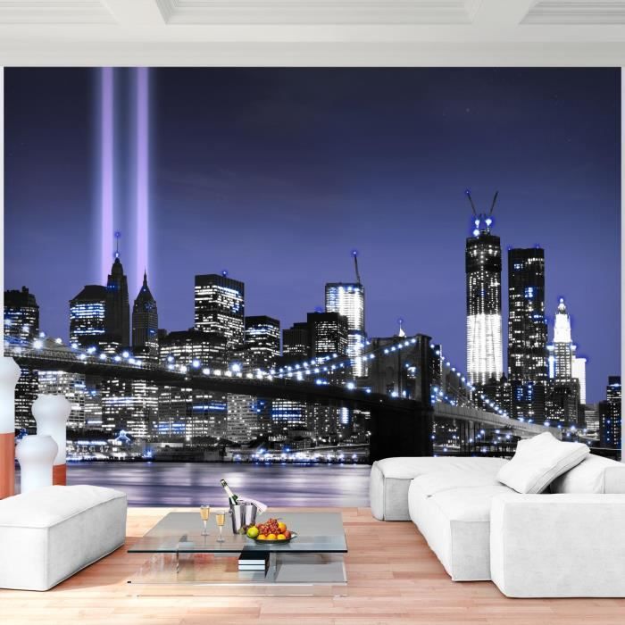 Runa art Papier Peint Intissé Tapisserie Ville de New York 308x220 cm - 7 Bandes Faciles à Coller 9237010b