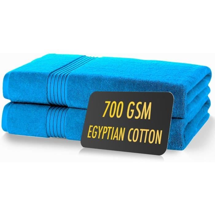Manucci Serviette De Bain 100% Coton Égyptien Rouge 80×200 Cm – 600 G/m² Extra Large