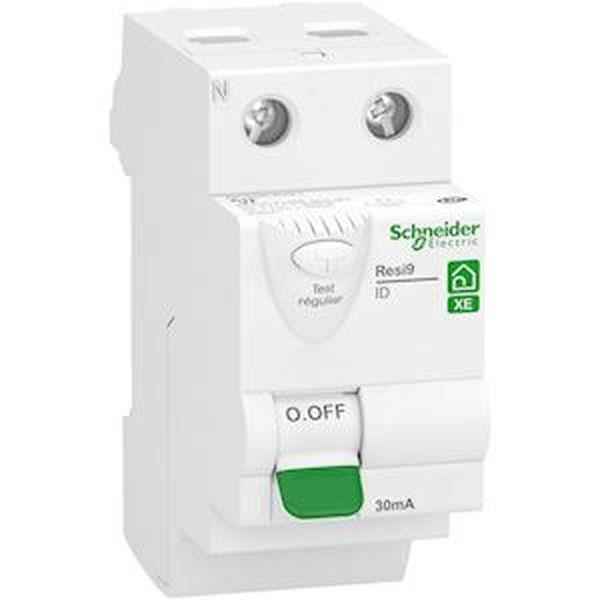 Interrupteur différentiel Resi9 XE - SCHNEIDER ELECTRIC - 2P - 25A - 30mA - Type AC